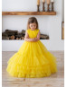 Yellow Tulle Cupcake Flower Girl Dress